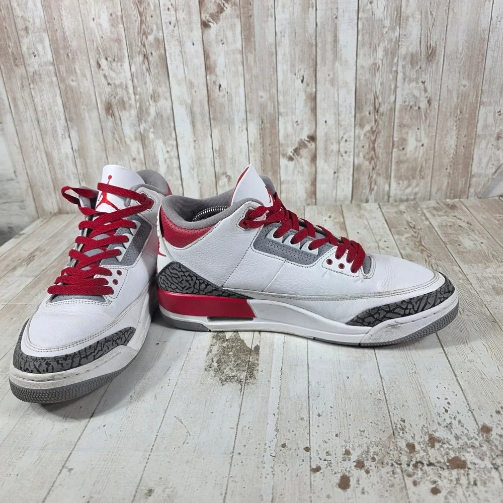 Jordan 3 Retro Fire Red 2022 White Red Grey DN3707-160 Mens 10